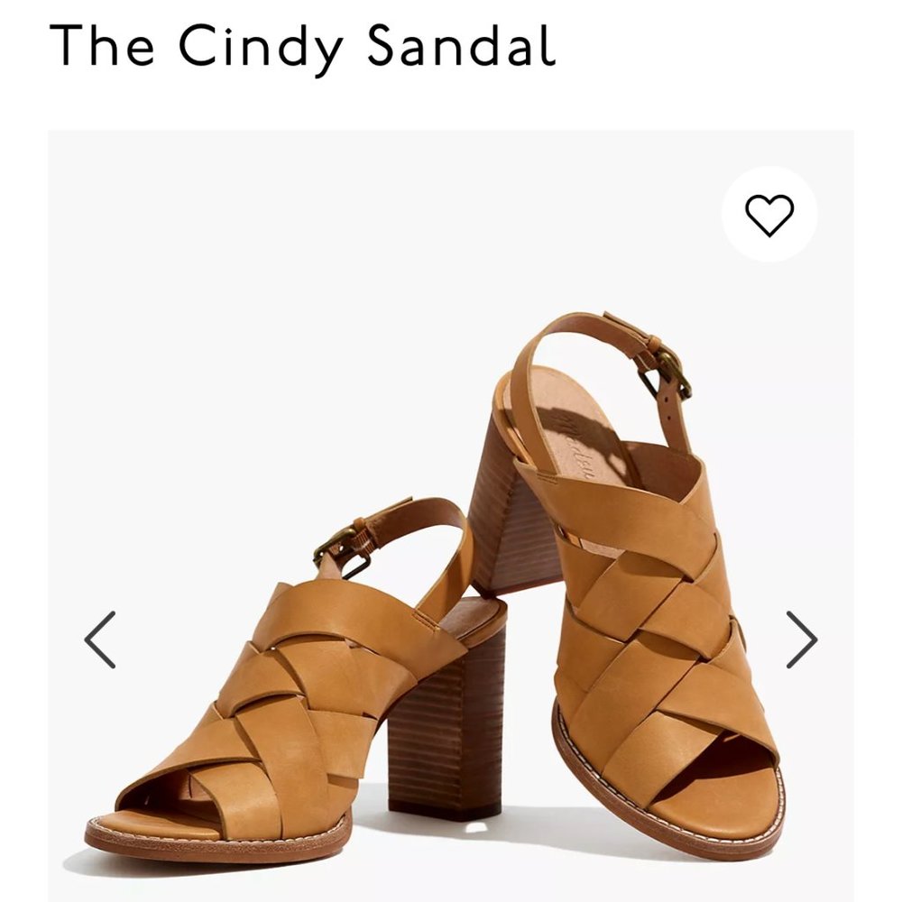 Madewell Tan Leather Cindy Sandals